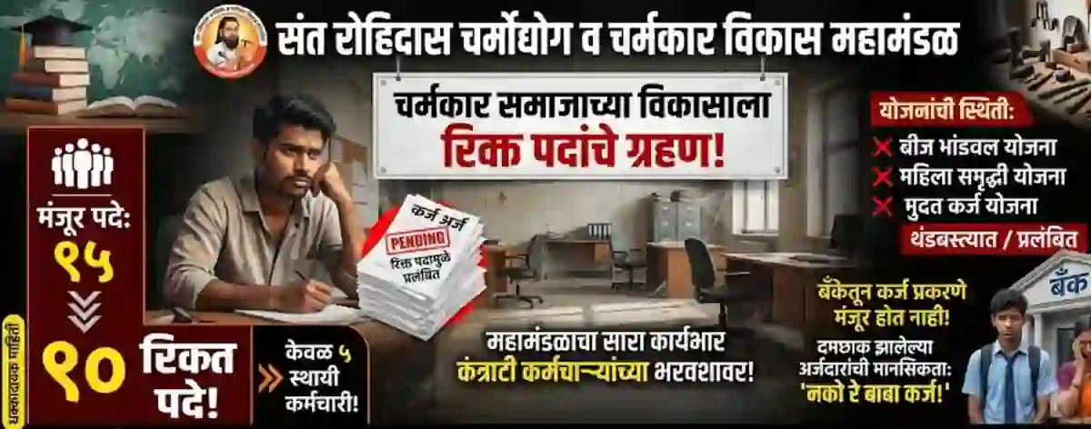 चर्मकार महामंडळातील भरपूर पदे रिक्त, नवीन पदभरती जाहिरात बद्दल अपडेट – Charmakar Mandal Bharti