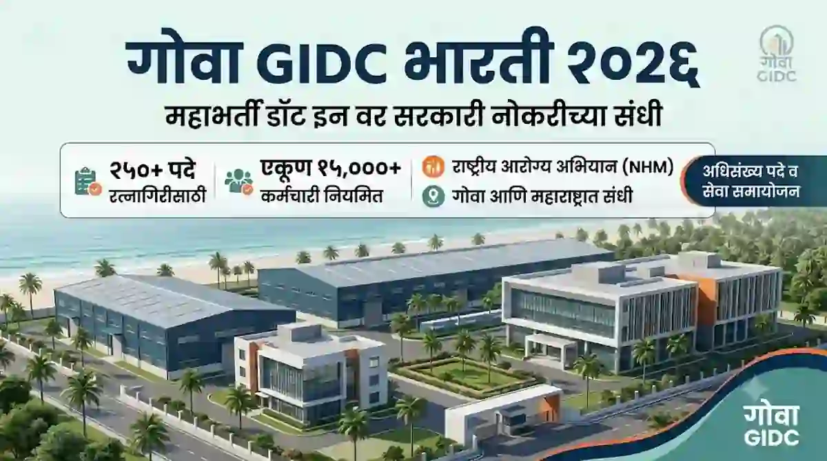 रत्नागिरी जिल्ह्यातील २५० NHM कंत्राटी कर्मचाऱ्यांना मोठा दिलासा; थेट शासन निर्णय जारी! | Goa GIDC Bharti 2026