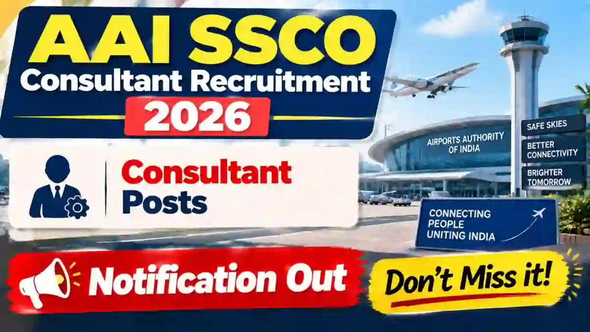 AAI SSCO Consultant Recruitment 2026 Notification Out - Apply Online for 39 Posts
