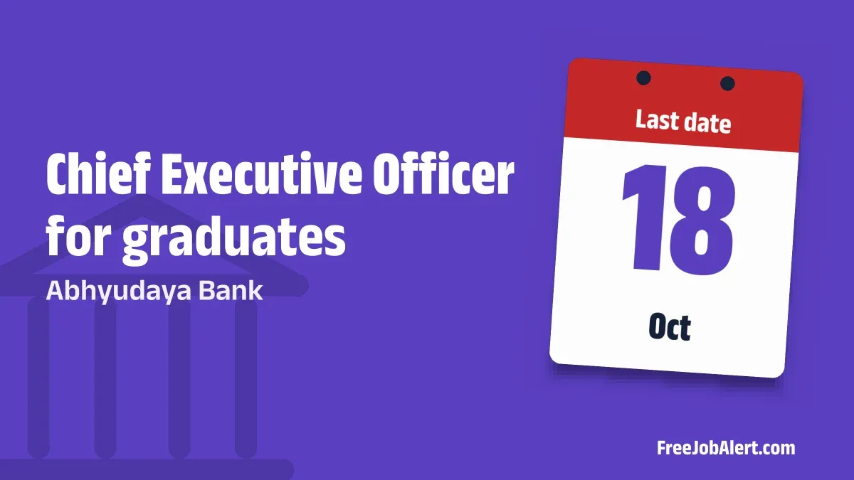 Abhyudaya Bank Chief Executive Officer Recruitment 2026 – Apply Online Abhyudaya Bank Chief Executive Officer Recruitment 2026 – Apply Online