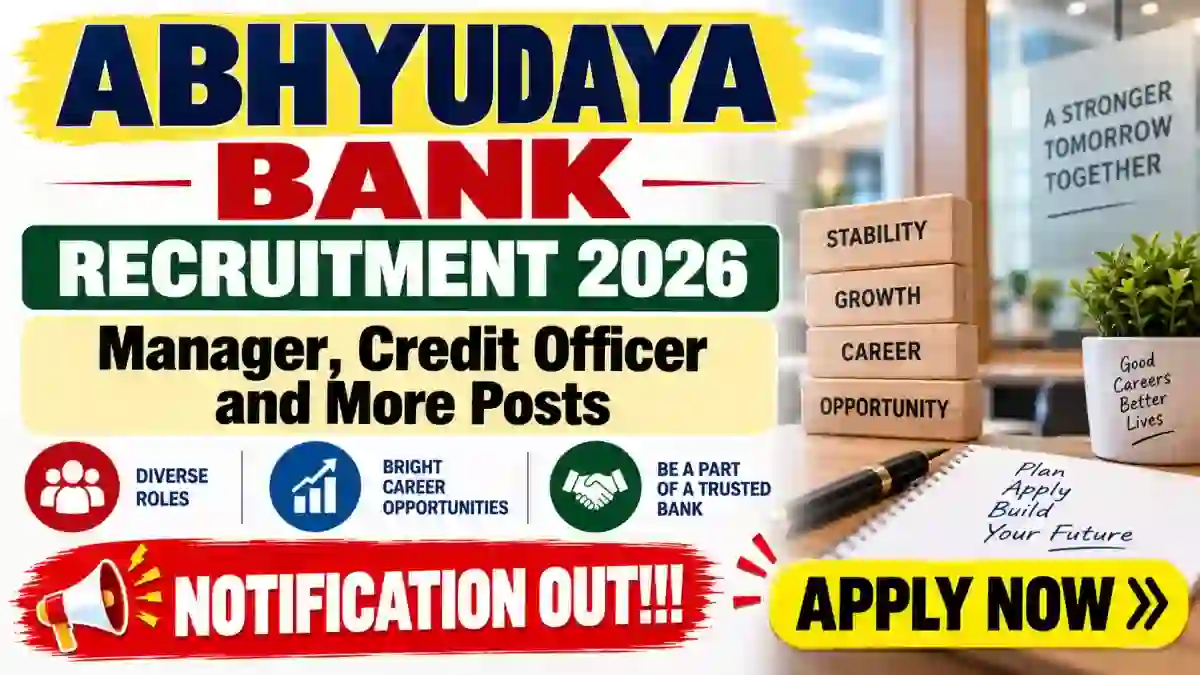 Abhyudaya Bank Recruitment 2026 - Apply Online for Manager, Credit Officer and More Posts