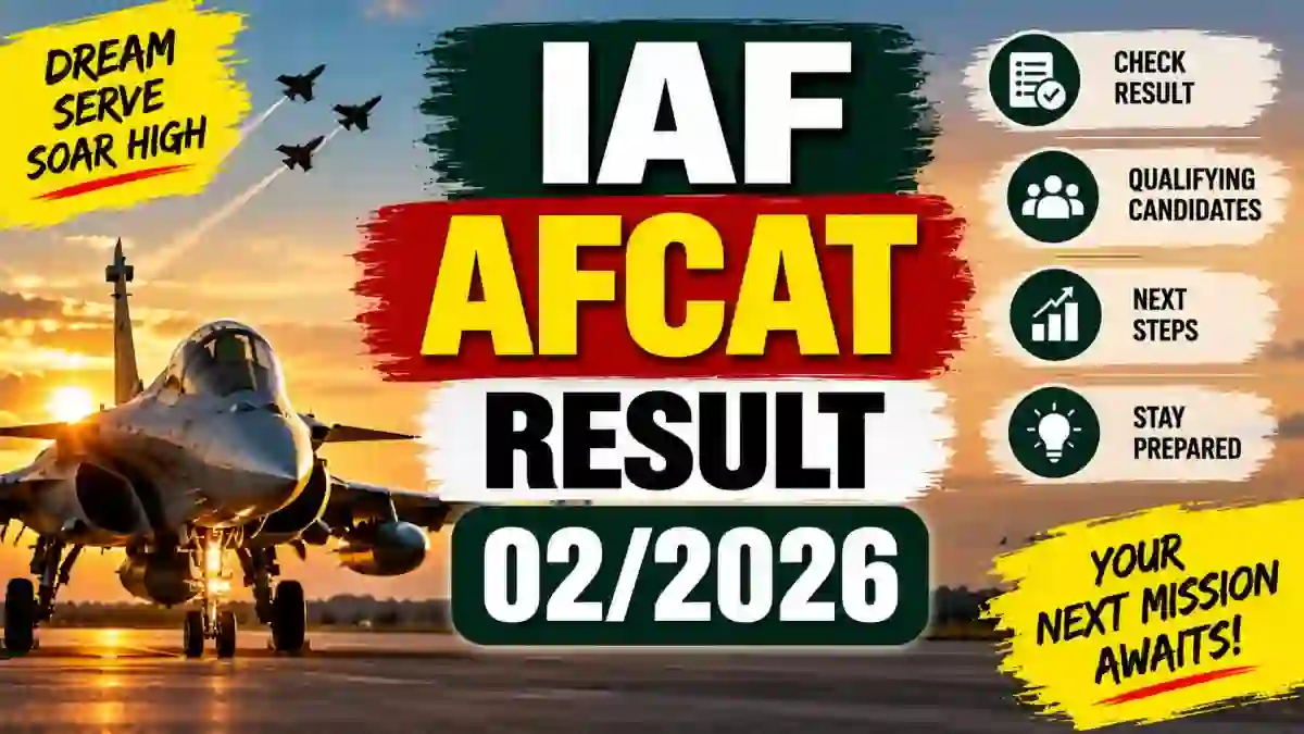 AFCAT Result 02/2026 Out - Download Scorecard at afcat.edcil.co.in