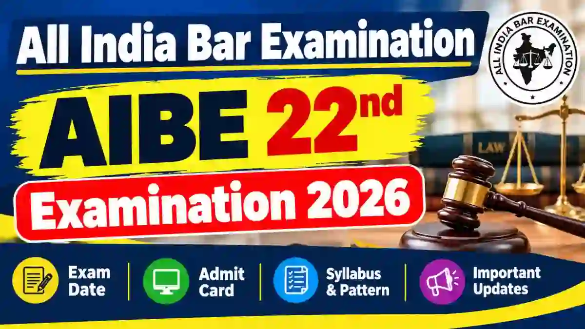 AIBE 22nd Examination 2026 - Check Full Schedule Online @ allindiabarexamination.com AIBE 22nd Examination 2026 - Check Full Schedule Online @ allindiabarexamination.com