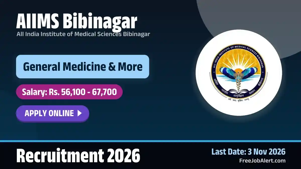 AIIMS Bibinagar Senior Resident Recruitment 2026 – Apply Online for 32 Posts