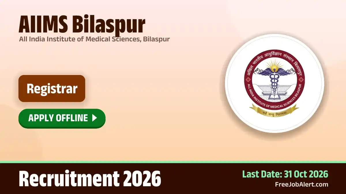 AIIMS Bilaspur Registrar Recruitment 2026 – Apply Offline