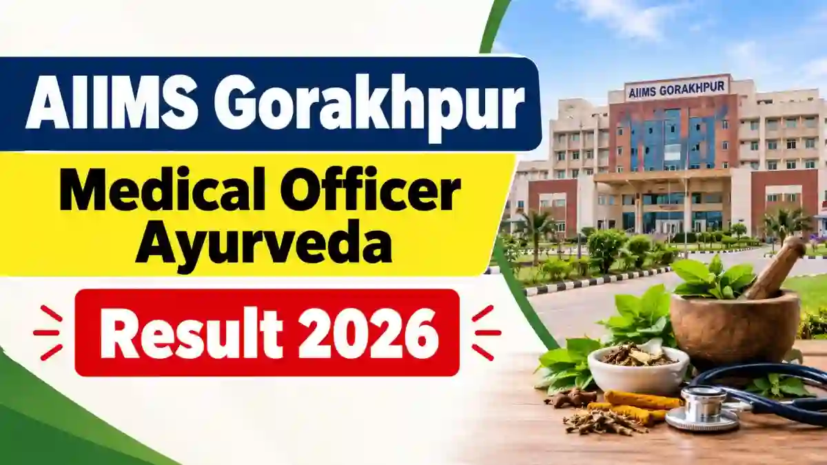 AIIMS Gorakhpur Medical Officer Ayurveda Result 2026 - Check Eligibility Status at aiimsgorakhpur.edu.in