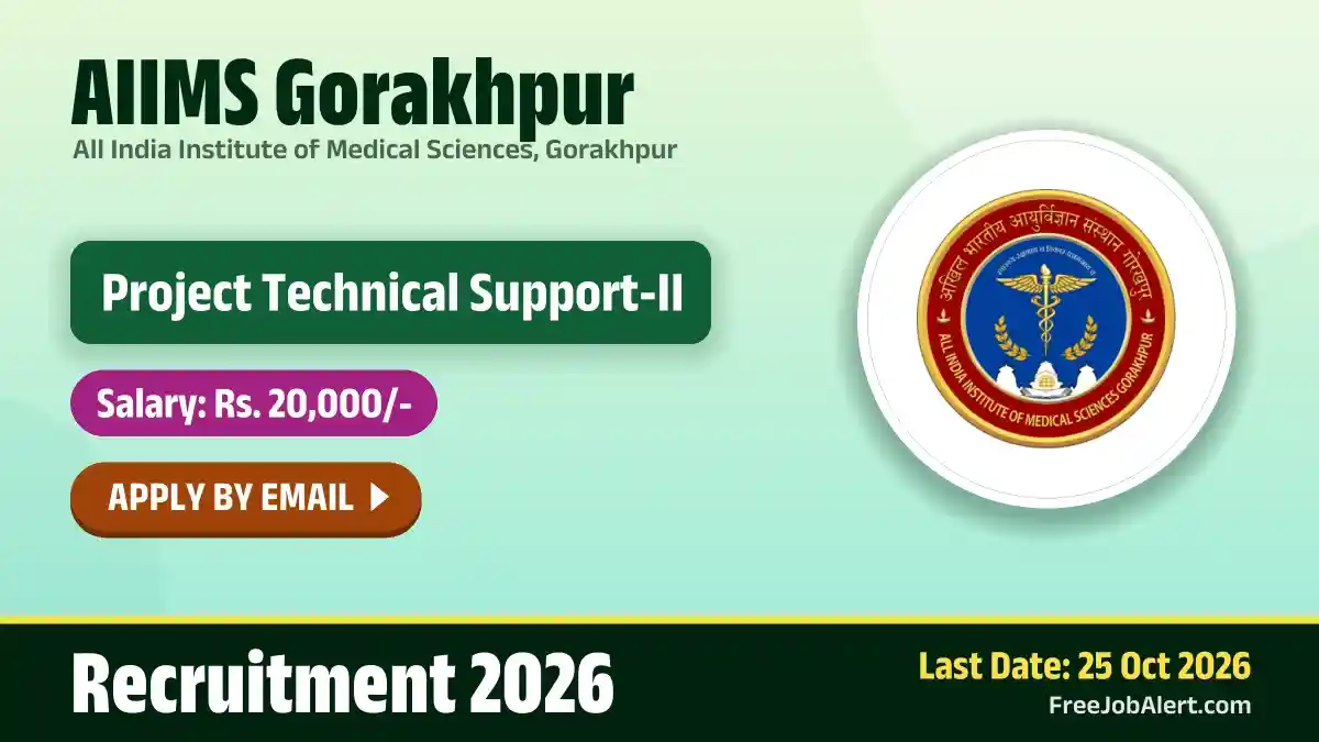 AIIMS Gorakhpur Project Technical Support II Recruitment 2026 – Apply Online