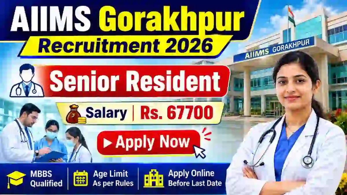 AIIMS Gorakhpur Senior Resident Recruitment 2026 - Apply Online for 42 Posts AIIMS Gorakhpur Senior Resident Recruitment 2026 - Apply Online for 42 Posts