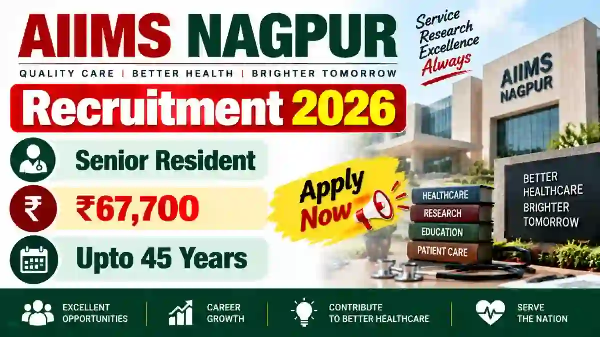 AIIMS Nagpur Senior Resident Recruitment 2026 Notification Out - Apply Online for 72 Posts
