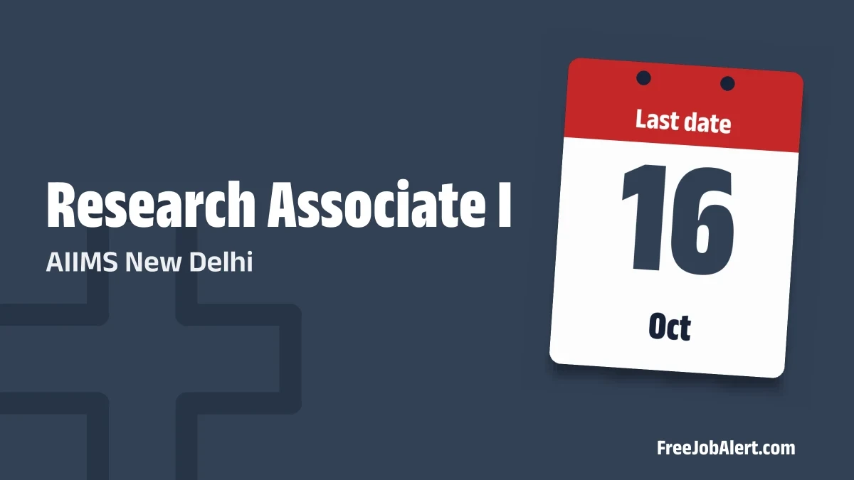 AIIMS New Delhi Research Associate I Recruitment 2026 – Apply Online AIIMS New Delhi Research Associate I Recruitment 2026 – Apply Online
