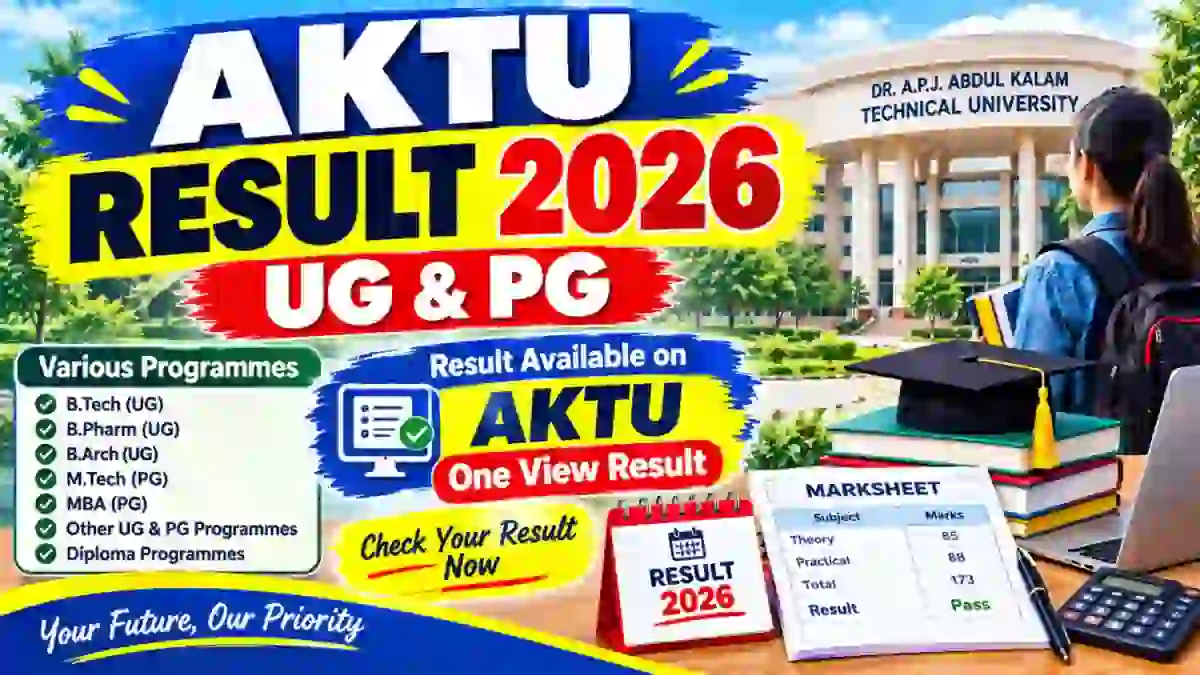 AKTU Result 2026 Out - Check UG & PG Semester Result Online at aktu.ac.in