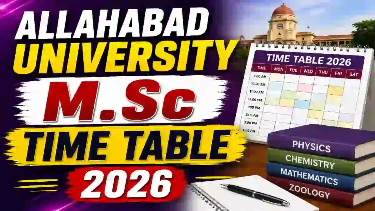Allahabad University M.Sc Time Table 2026 Out - Download PDF Online @ allduniv.ac.in