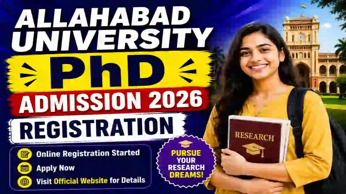 Allahabad University Ph.D Admission 2026 - Check Registration Dates Online @ allduniv.ac.in Allahabad University Ph.D Admission 2026 - Check Registration Dates Online @ allduniv.ac.in