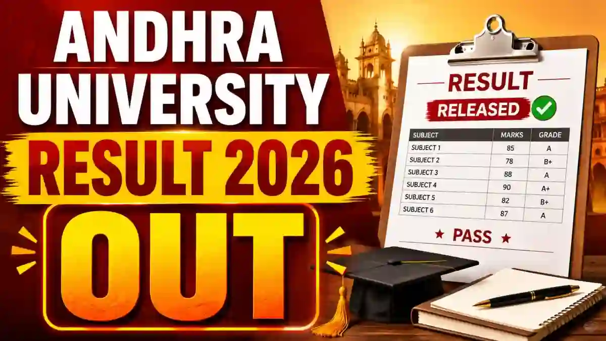 Andhra University MBA Result 2026 Out - Check 4th Semester Results Online at andhrauniversity.edu.in Andhra University MBA Result 2026 Out - Check 4th Semester Results Online at andhrauniversity.edu.in