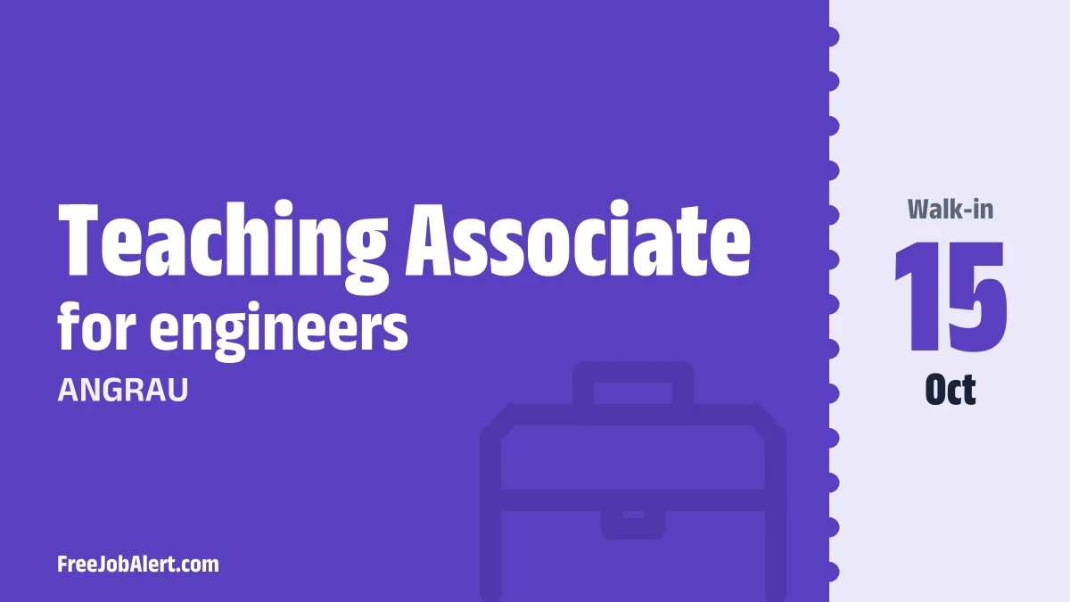 ANGRAU Teaching Associate (Agronomy) Recruitment 2026 – Walk-in