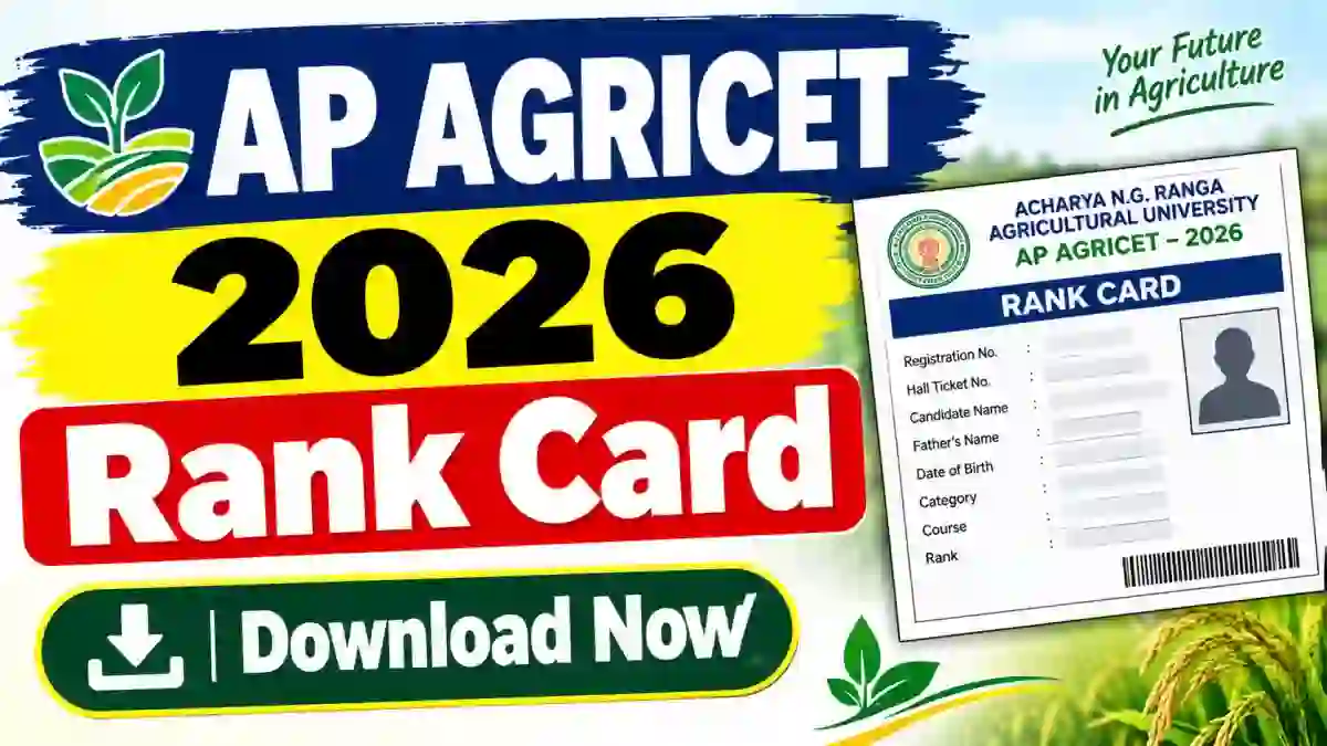 AP AGRICET 2026 Rank Card - Check Expected Date Online @ angrau.ac.in