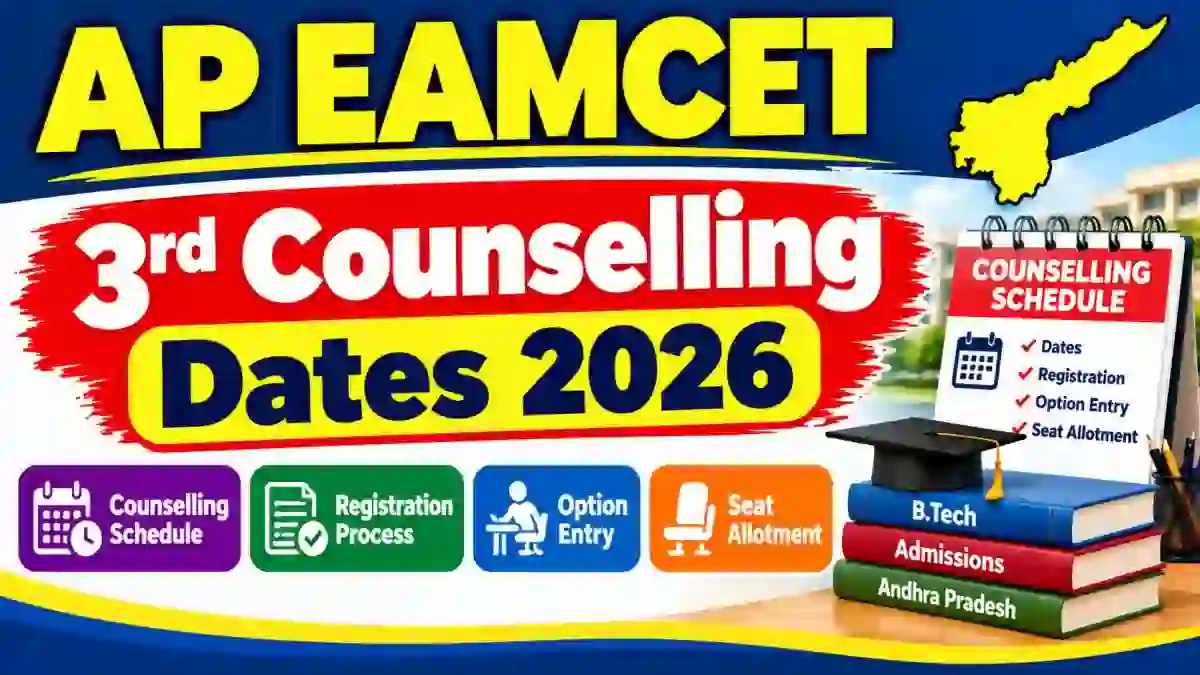AP EAMCET 3rd Counselling Dates 2026 - Check Registration Online at cap.apcfss.in