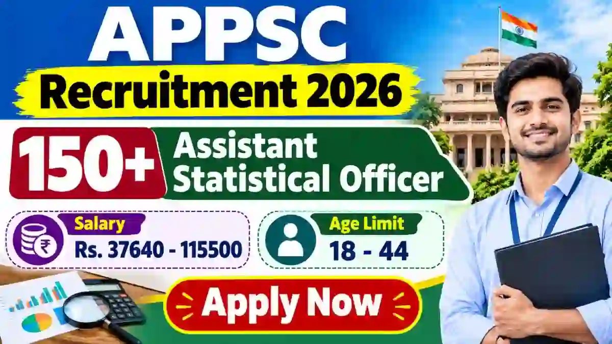 APPSC Assistant Statistical Officer Recruitment 2026 - Apply Online for 196 ASO Posts