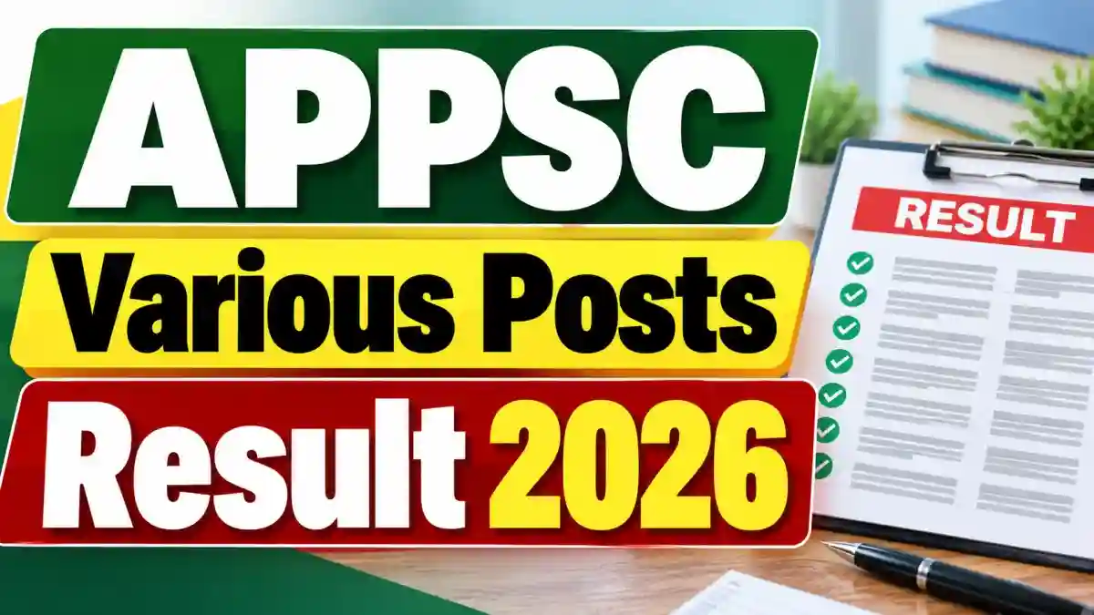 APPSC Various Posts Result 2026 Out - Download Direct Link for AEE, Assistant Inspector and More Posts APPSC Various Posts Result 2026 Out - Download Direct Link for AEE, Assistant Inspector and More Posts