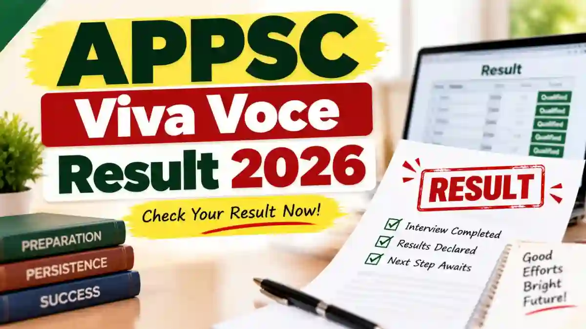 APPSC Viva Voce Result 2026 Out - Check Departmental Tests Result at psc.ap.gov.in