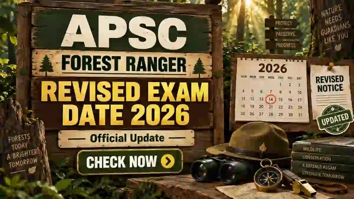 APSC Forest Ranger Revised Exam Date 2026 Out - Check New Exam Date