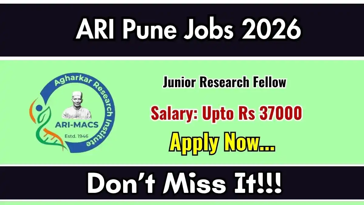 ARI Pune Junior Research Fellow Recruitment 2026 - Apply Online