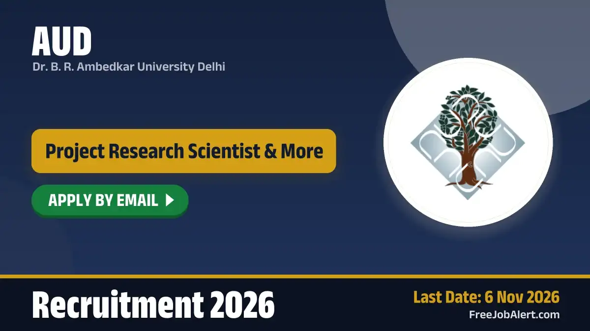AUD Recruitment 2026 – Apply Online for 3 Project Research Scientist, Project Technical Support and More Posts AUD Recruitment 2026 – Apply Online for 3 Project Research Scientist, Project Technical Support and More Posts