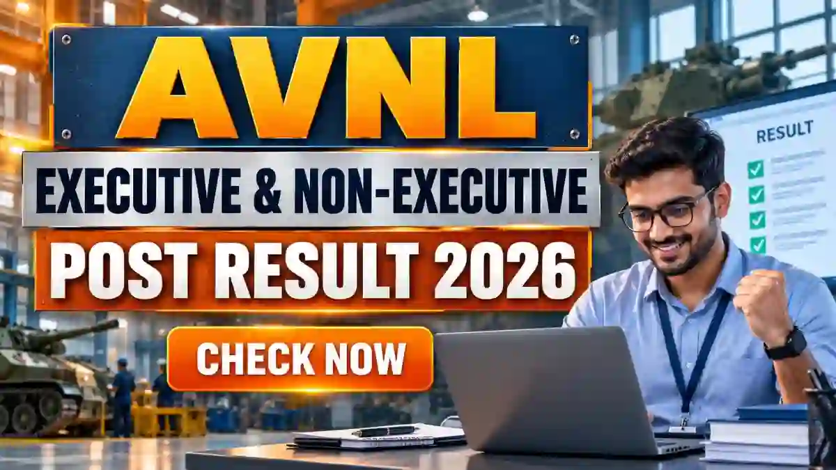 AVNL Executive & Non-Executive Post Result 2026 - Download Merit List PDF