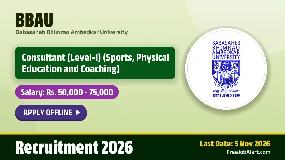 BBAU Consultant Recruitment 2026 – Apply Offline BBAU Consultant Recruitment 2026 – Apply Offline