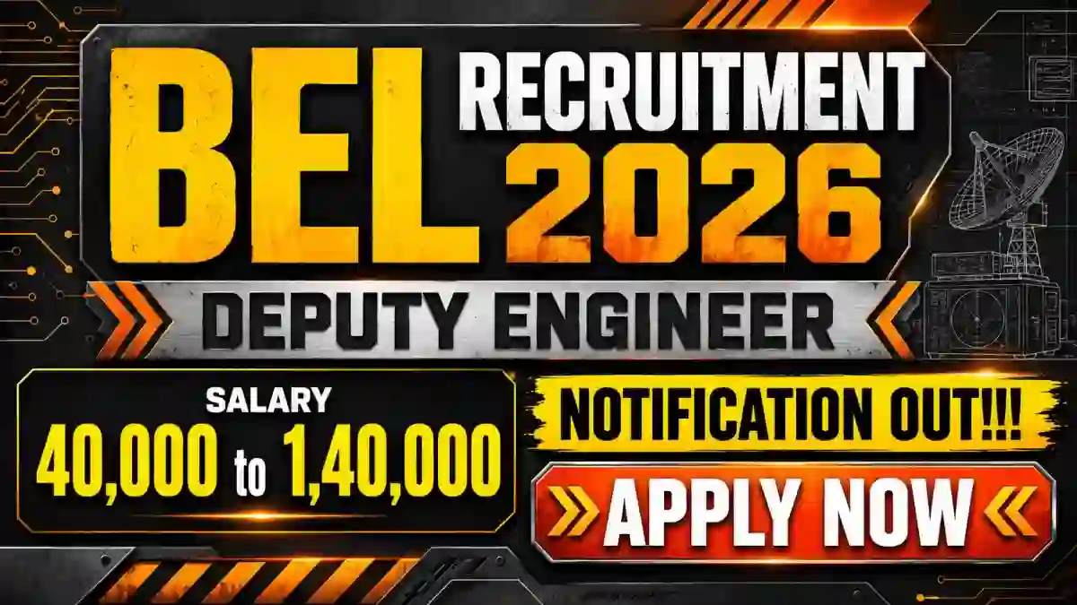 BEL Deputy Engineer Recruitment 2026 Notification Out - Apply Online for 14 Posts