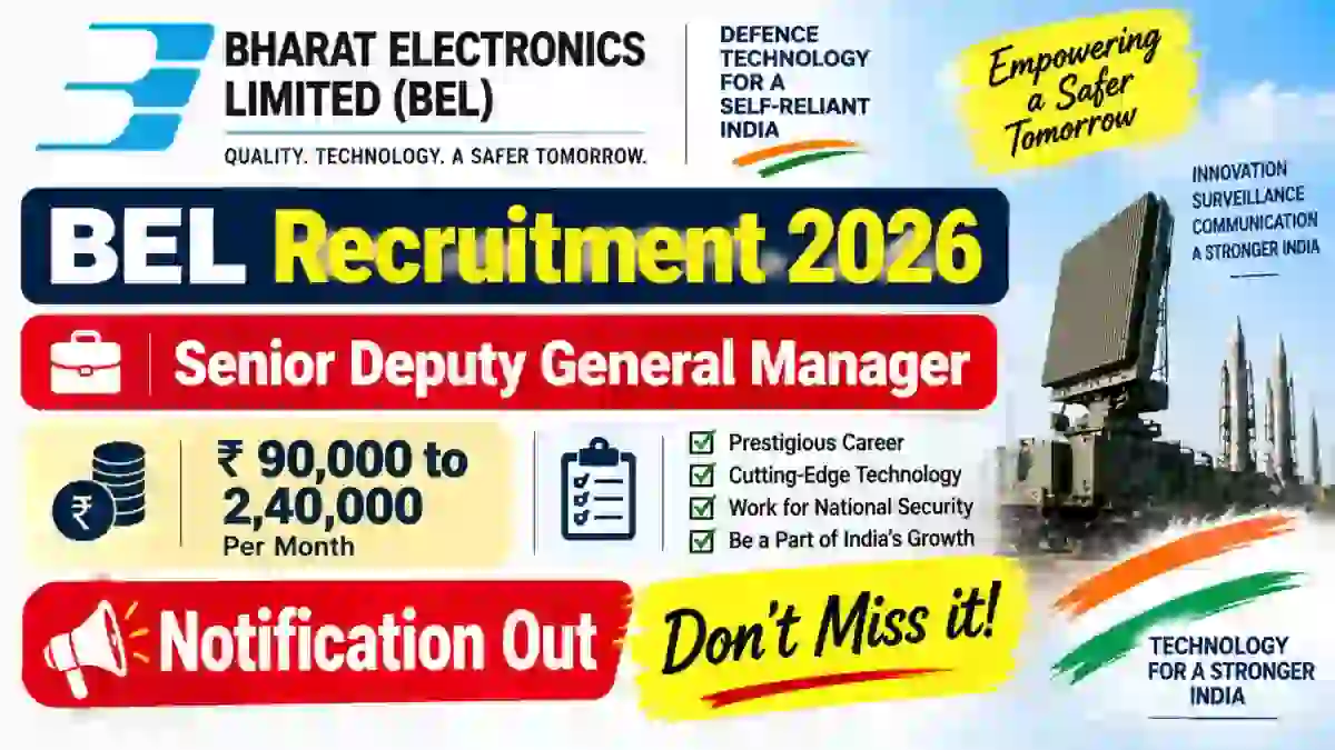 BEL Senior Deputy General Manager Recruitment 2026 - Apply Online BEL Senior Deputy General Manager Recruitment 2026 - Apply Online