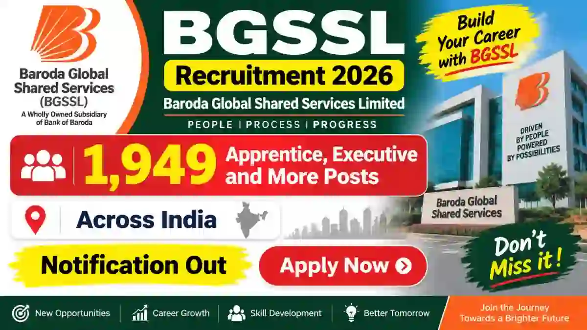 BGSSL Recruitment 2026 Notification Out - Apply Online for 1,949 Apprentice, Executive and More Posts