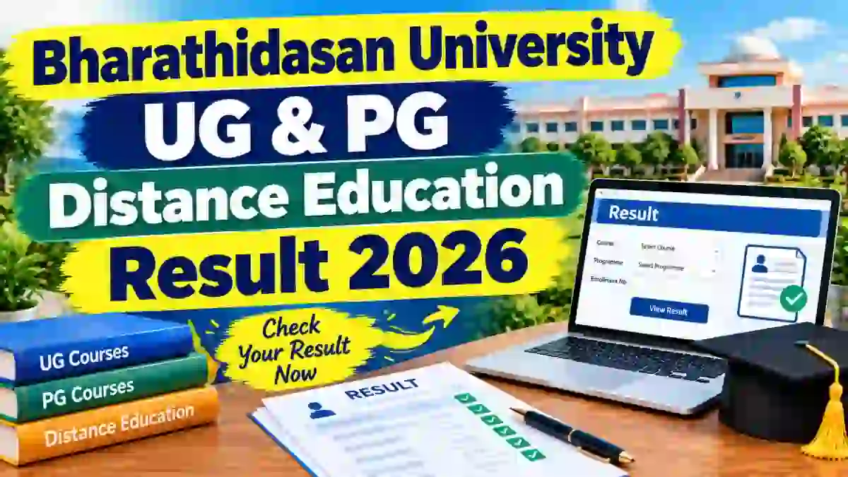 Bharathidasan University Distance Education Result 2026 Out - Check UG & PG Result @ bdu.ac.in
