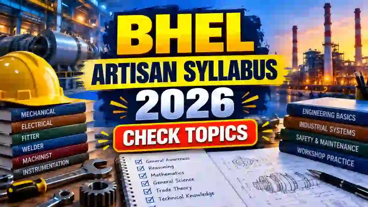 BHEL Artisan Syllabus 2026 - Download Exam Pattern & Trade-Wise Topics, Marks