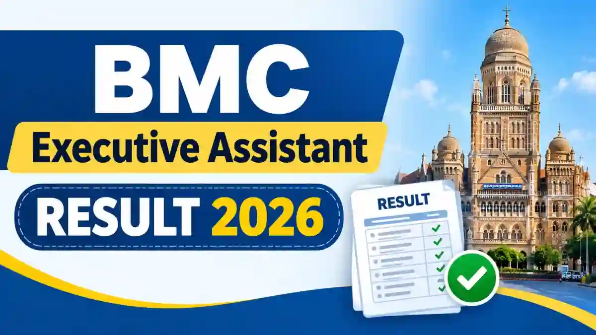 BMC Executive Assistant Result 2026 - Check Selection List at mcgm.gov.in