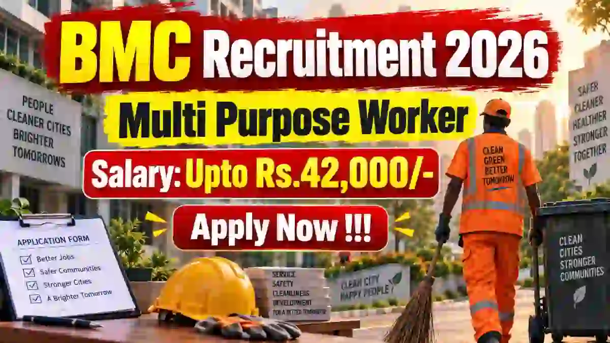 BMC Multi Purpose Worker Recruitment 2026 - Apply Offline