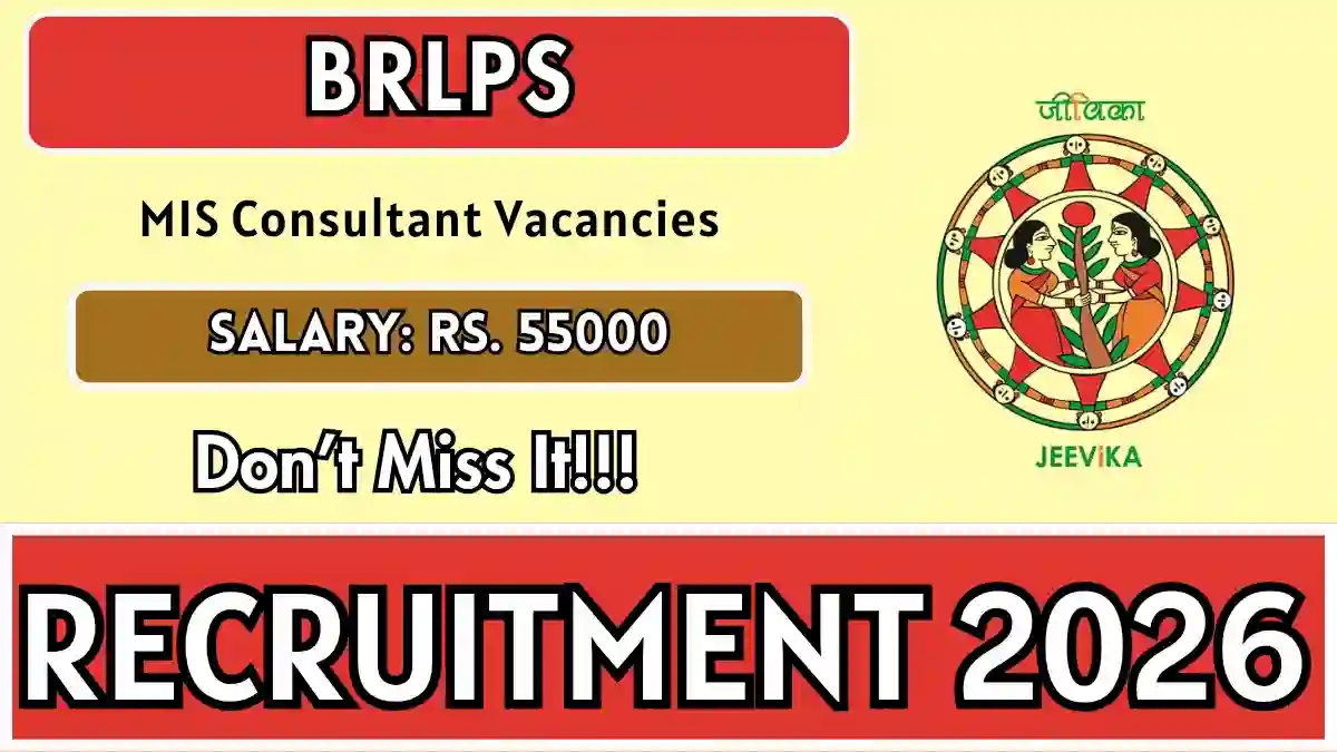 BRLPS MIS Consultant Recruitment 2026 – Apply Online