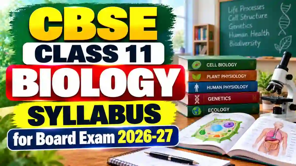 CBSE Class 11 Biology Syllabus 2026-27 Released - 19 Chapters, Unit-Wise Marks and PDF