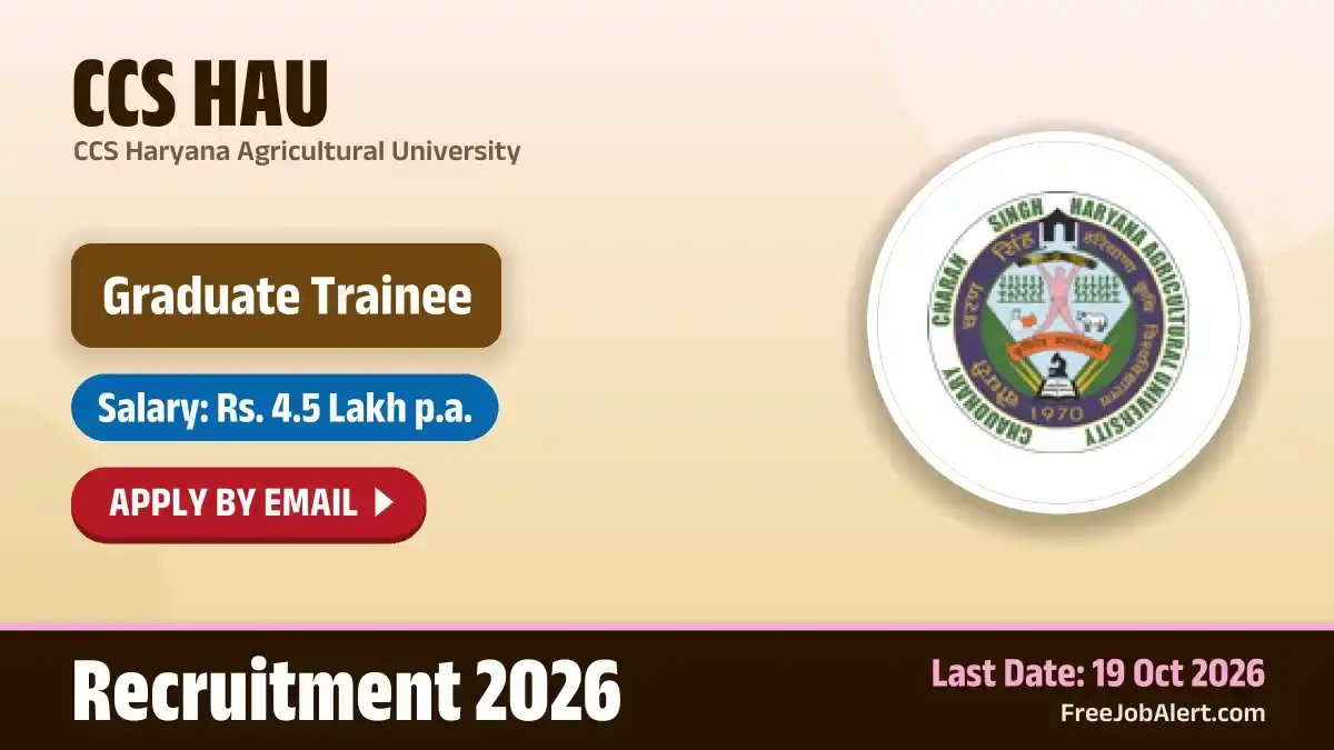 CCS HAU Graduate Trainee Recruitment 2026 – Apply Online CCS HAU Graduate Trainee Recruitment 2026 – Apply Online
