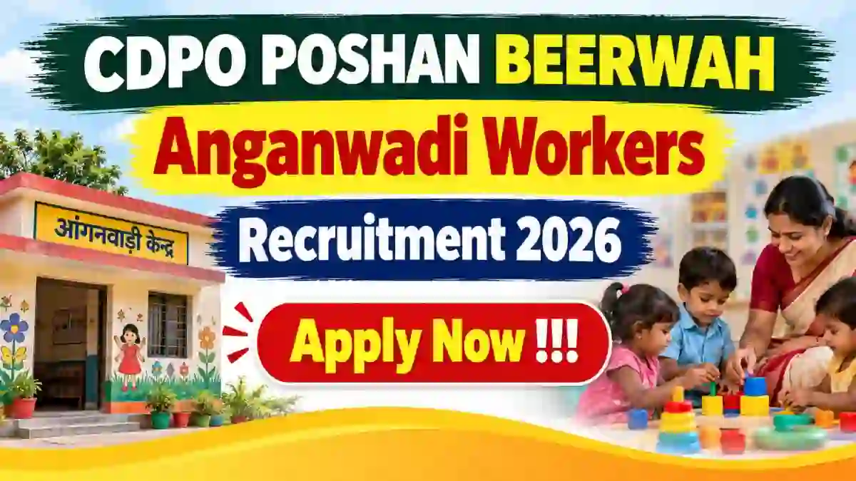 CDPO Poshan Beerwah Anganwadi Workers Recruitment 2026 - Apply Offline