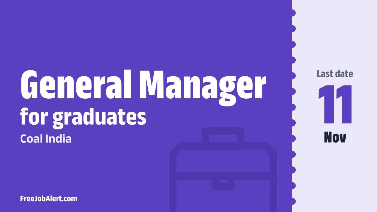 Coal India General Manager Recruitment 2026 – Apply Online Coal India General Manager Recruitment 2026 – Apply Online