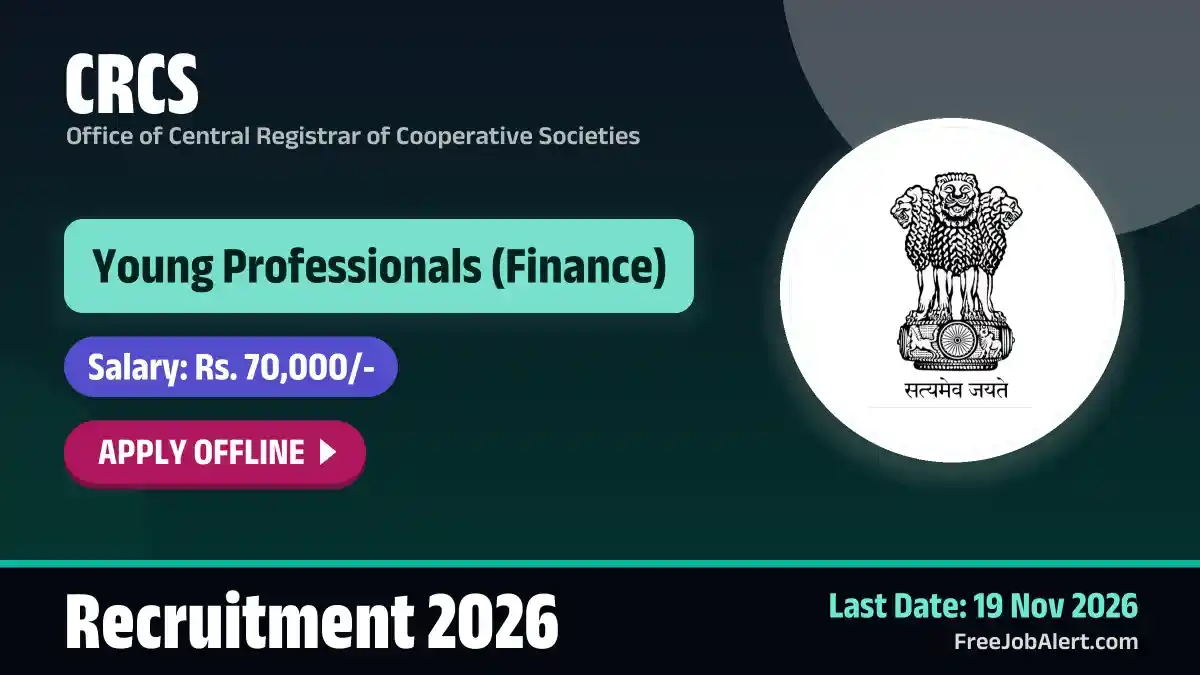 CRCS Young Professionals Recruitment 2026 – Apply Offline
