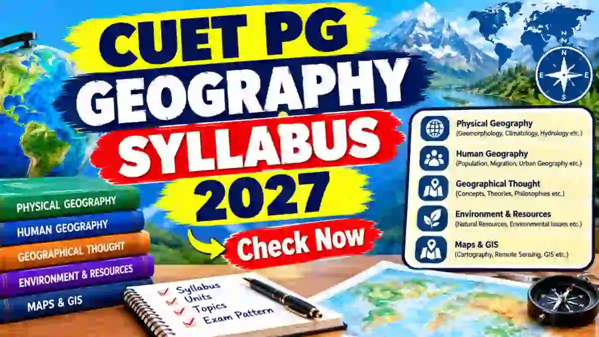 CUET PG Geography Syllabus 2027 - Download Unit-Wise Topics Online @ nta.ac.in