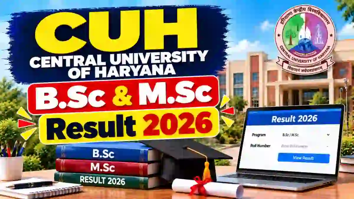 CUH Special Exam Result 2026 Out - Check Integrated B.Sc.-M.Sc & M.Sc Result Online @ cuh.ac.in