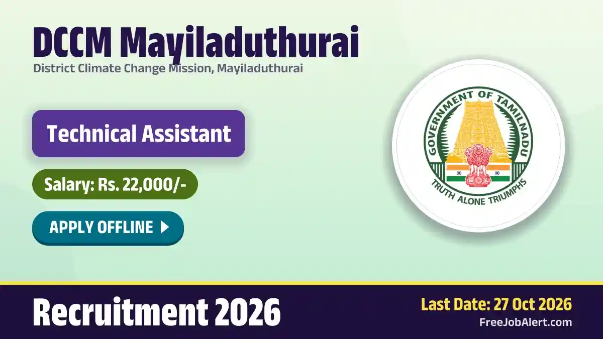 DCCM Mayiladuthurai Technical Assistant Recruitment 2026 – Apply Offline