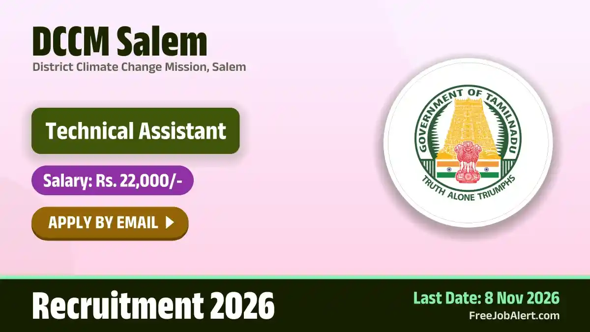 DCCM Salem Technical Assistant Recruitment 2026 – Apply Online DCCM Salem Technical Assistant Recruitment 2026 – Apply Online