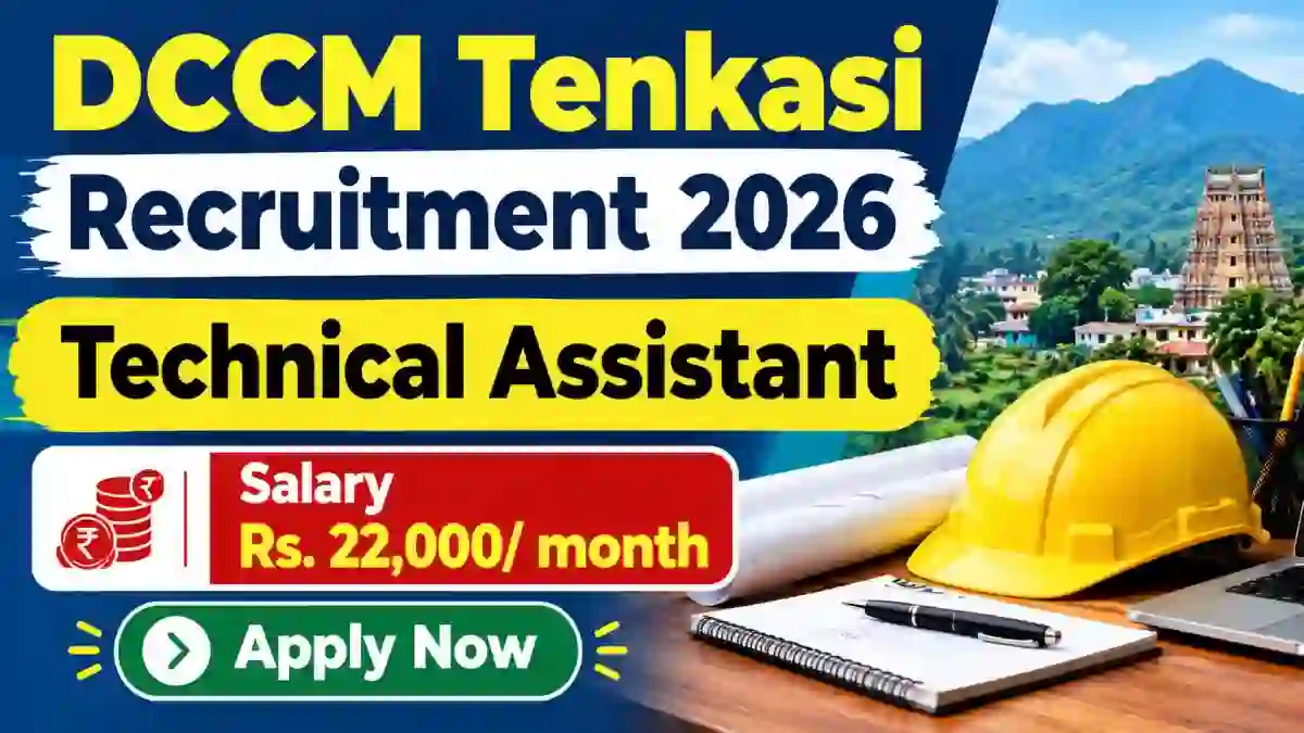 DCCM Tenkasi Technical Assistant Recruitment 2026 - Apply Offline