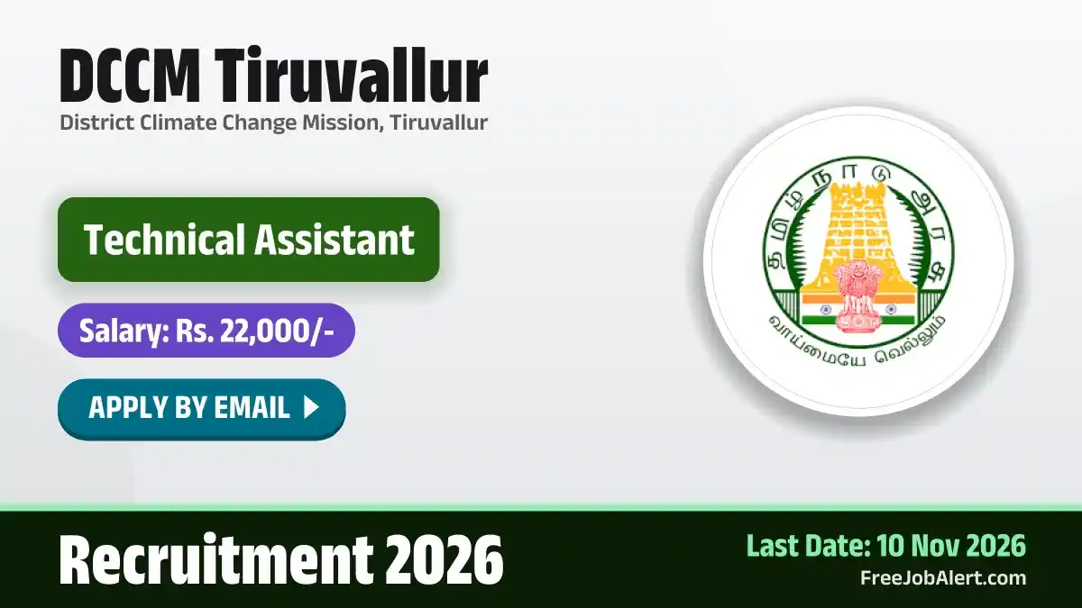 DCCM Tiruvallur Technical Assistant Recruitment 2026 – Apply Online