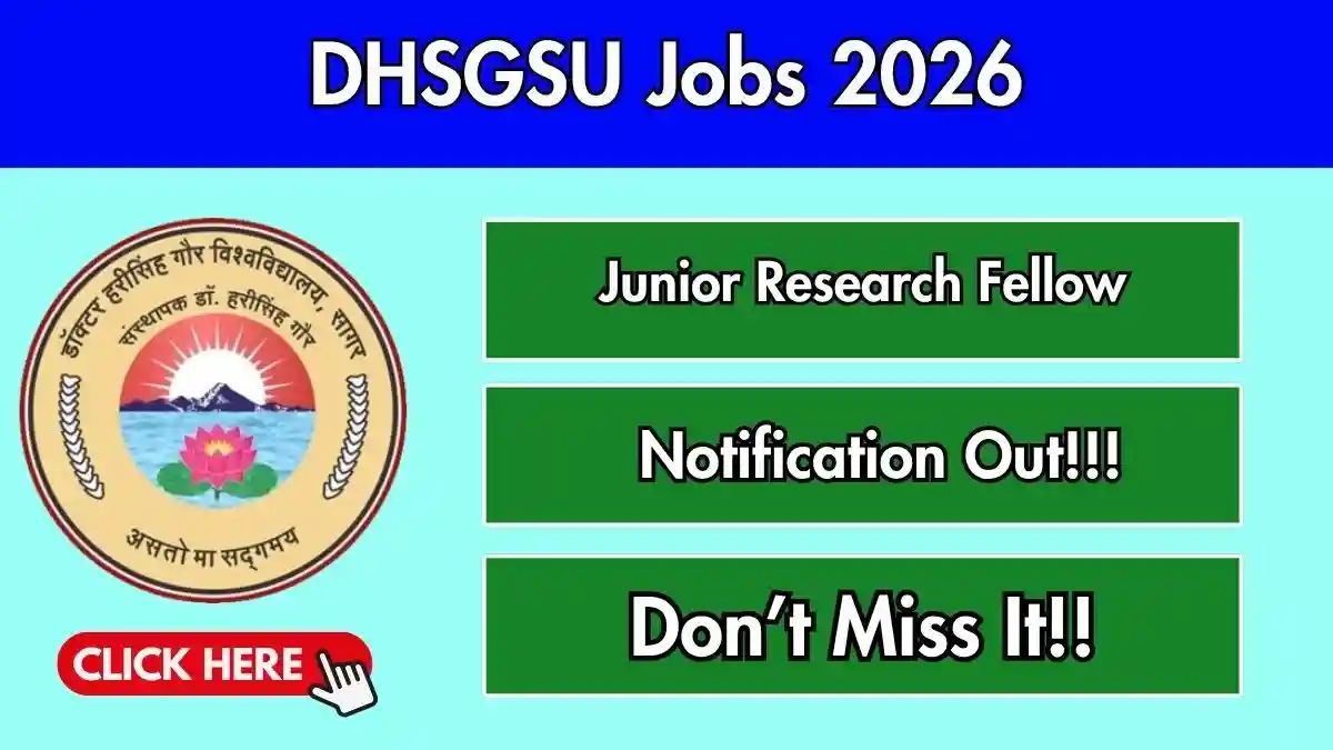 DHSGSU Junior Research Fellow Recruitment 2026 - Apply Online DHSGSU Junior Research Fellow Recruitment 2026 - Apply Online