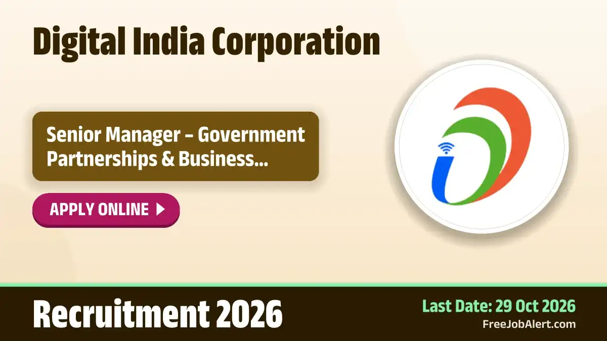 DIC Senior Manager Recruitment 2026 – Apply Online DIC Senior Manager Recruitment 2026 – Apply Online